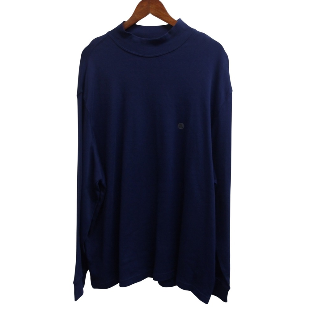 Saddlebred XXL‎ Navy Blue 100% Cotton Mens Long Sleeve Shirt / #1159
